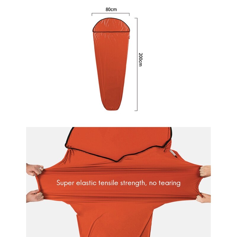 Ultralight Outdoor Slaapzak Liner Draagbare Carry Vel Enkele Slaapzak Liner Voor Hotel Wandelen Camping Reizen