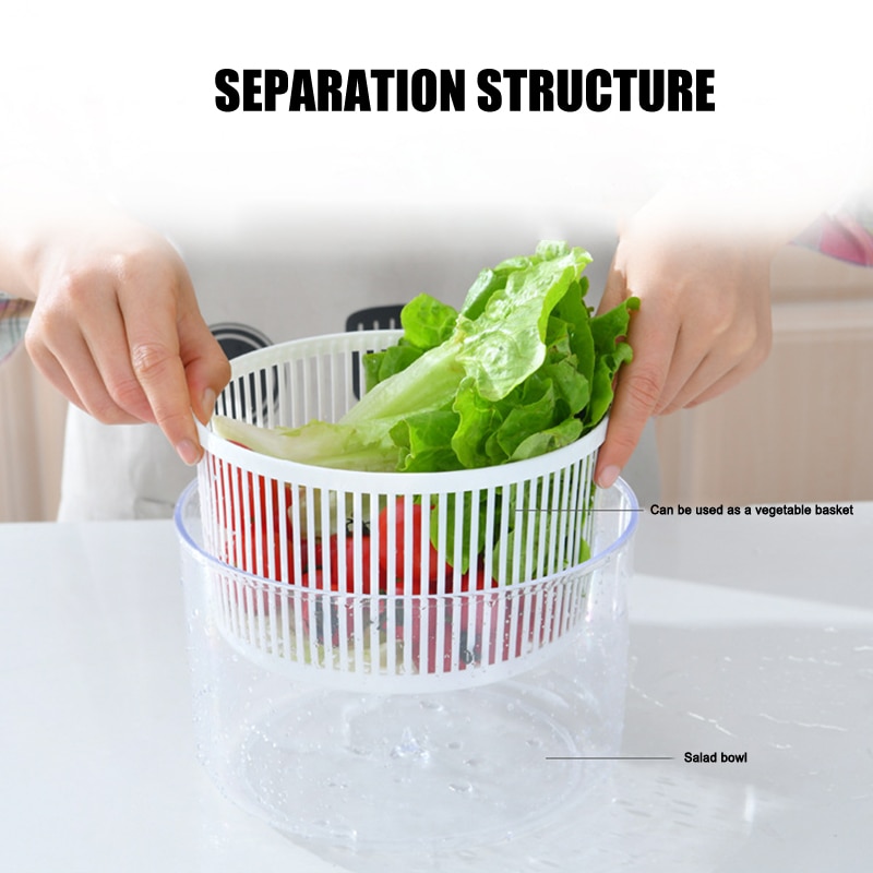 Spot ensalada Spinner verduras hoja lechuga secadora escurridor fruta lavado cesta limpia plástico Hogard