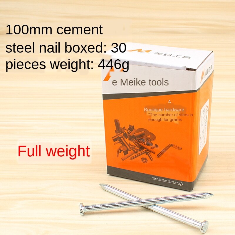 Stål negle cement negle væg negle runde negle høj styrke metal jern negle mursten søm særlige beton negle dekoration krog: 100mm