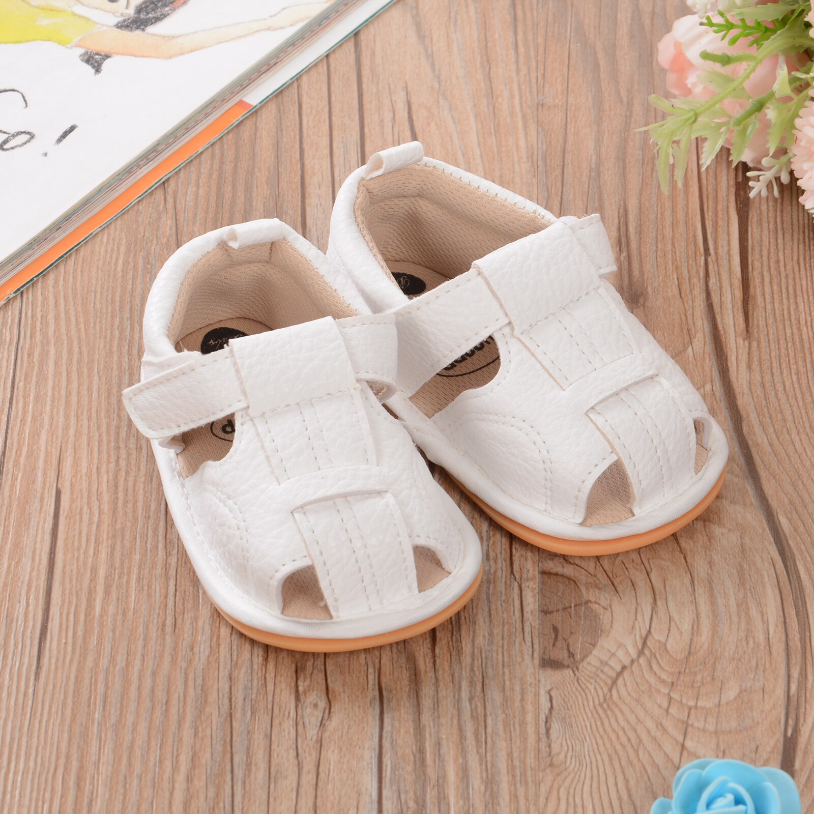Baby Peuter Infant Sandalen Sneakers Unisex Jongens Meisjes Eerste Wandelaar Schoenen Effen Kleur Zachte Zool Baby Schoenen 0-18Months