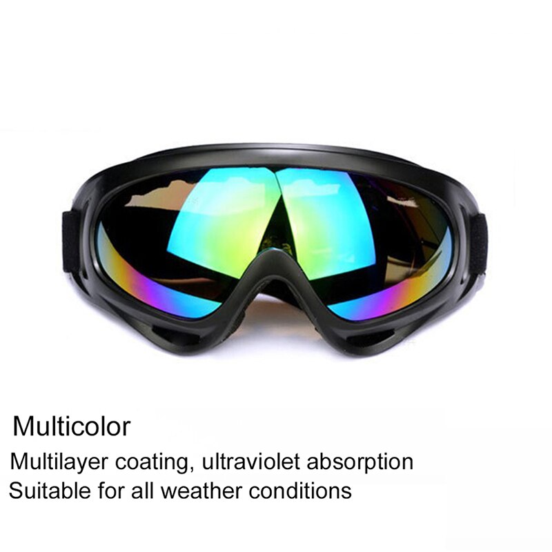 1 stk 5 farver uv -beskyttelse vindtætte beskyttelsesbriller motorcykel cykling snavs cykel atv briller briller: Multi