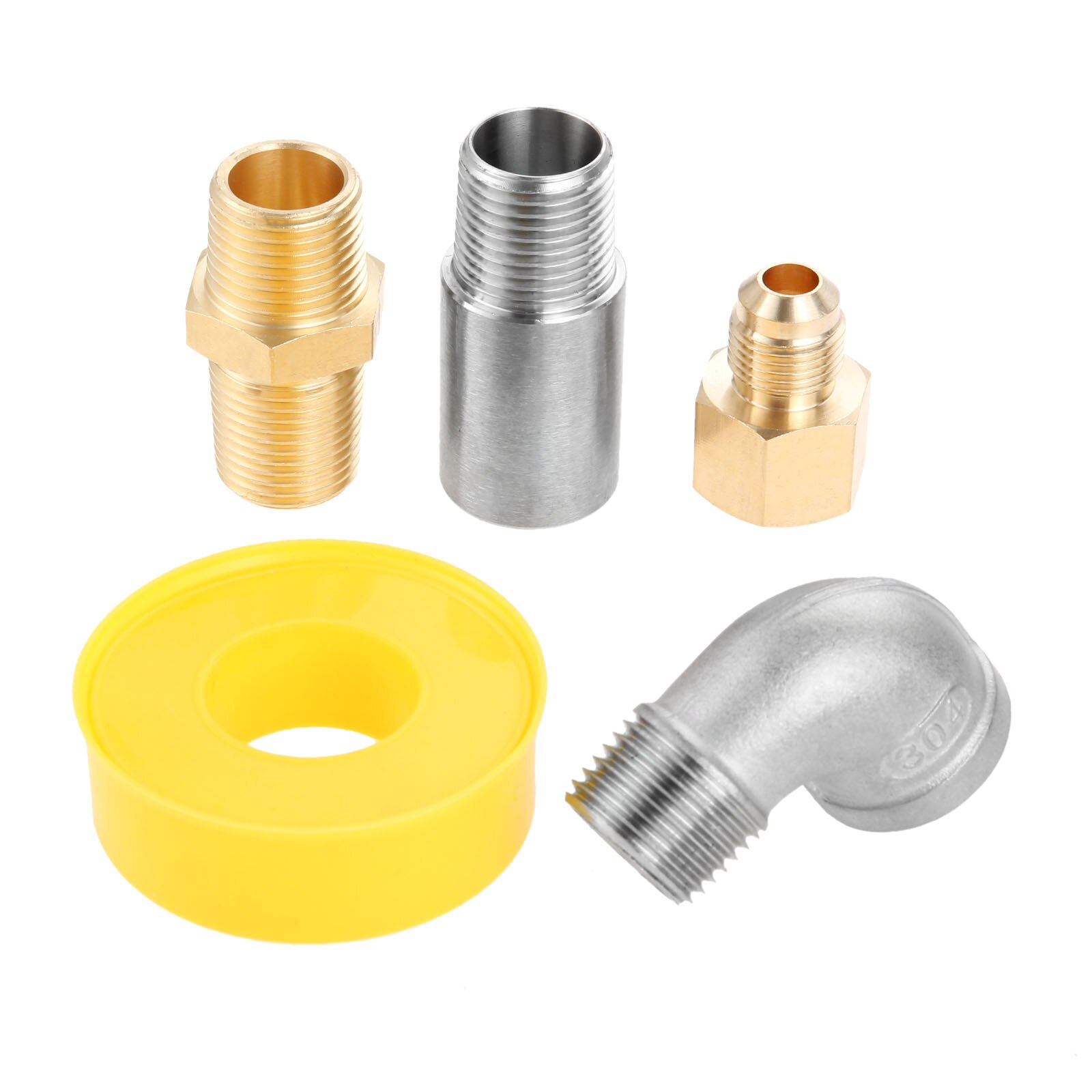 1kit 90K BTU 1/2" Safety Air Mixer Valve Set 90 Elbow Propane Nozzle Sprayer Valve Gas Fire Pit 3/8" Male Flare Connector Part