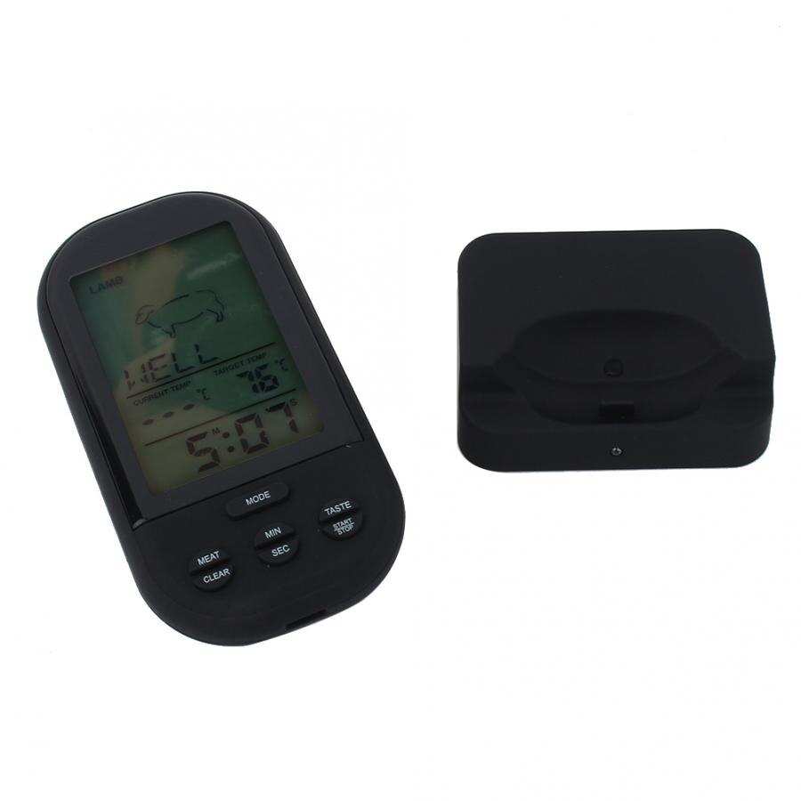 Wireless Digital Cooking Thermometer LCD Barbecue Timer Probe Temperature Cooking Tools