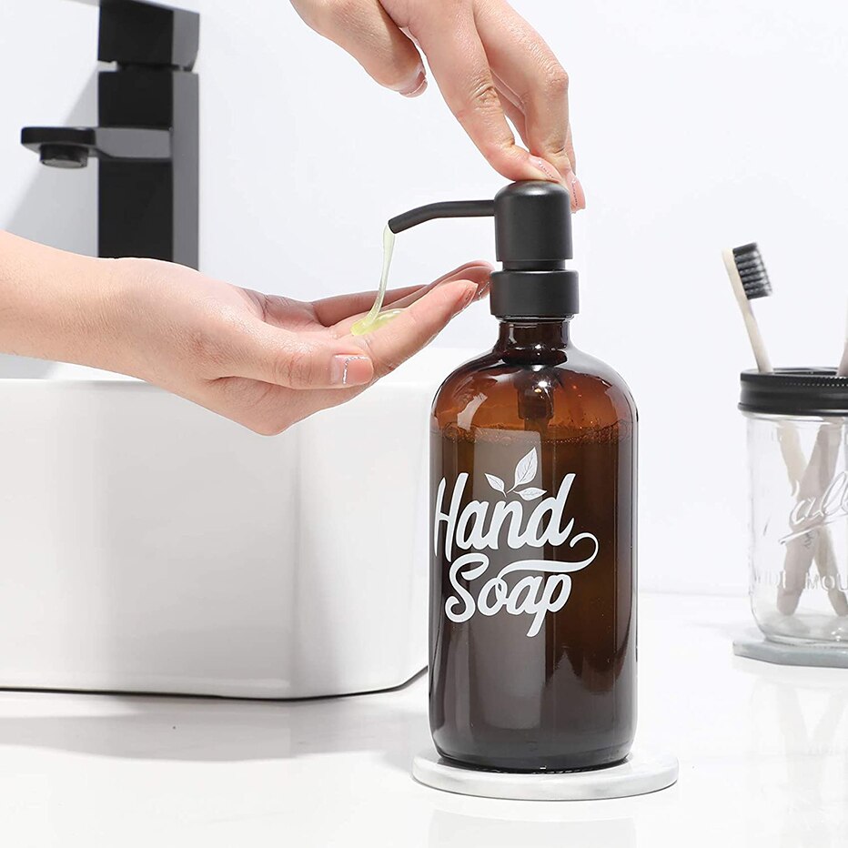 Etiquetas de jabón de manos para platos, dispensador de cocina y baño, pegatinas para botellas, etiquetas impermeables blancas/negras para platos y jabón de manos, 2 uds.