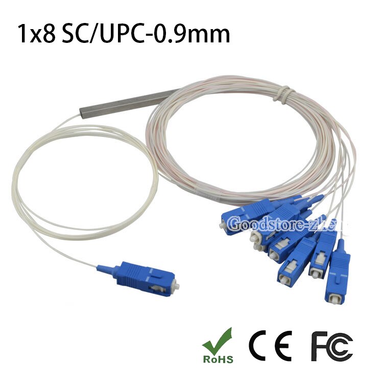 1 x 8 sc/ upc glasvezel plc splitter glasvezel splitters glasvezel pigtails