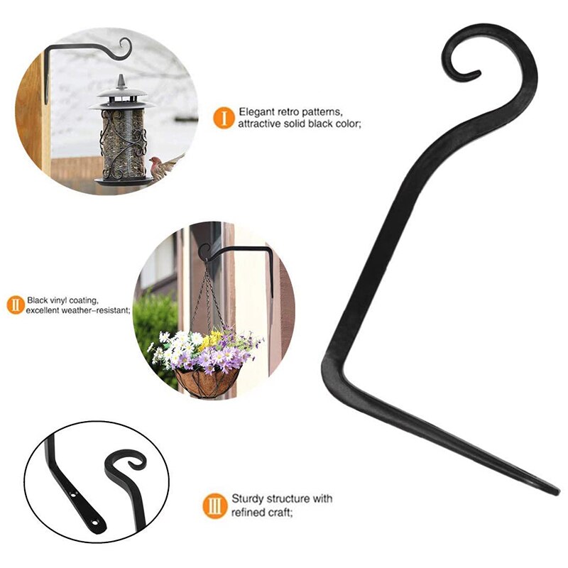 2PCS Wall Hanging Plant Bracket Hanging Brackets Wall Hanging Basket Brackets Hook for Outdoor Indoor Garden