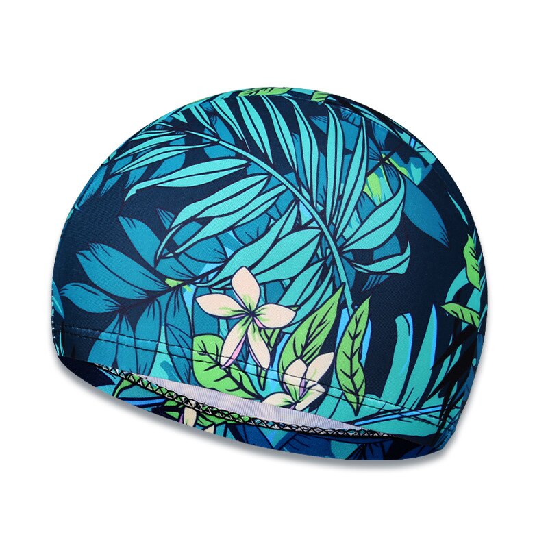 Gorro de natación Unisex para niña y mujer, gorro de baño de pelo largo, gorro de baño para nadar, talla libre, deporte en piscina, turbante de silicona elástico: A