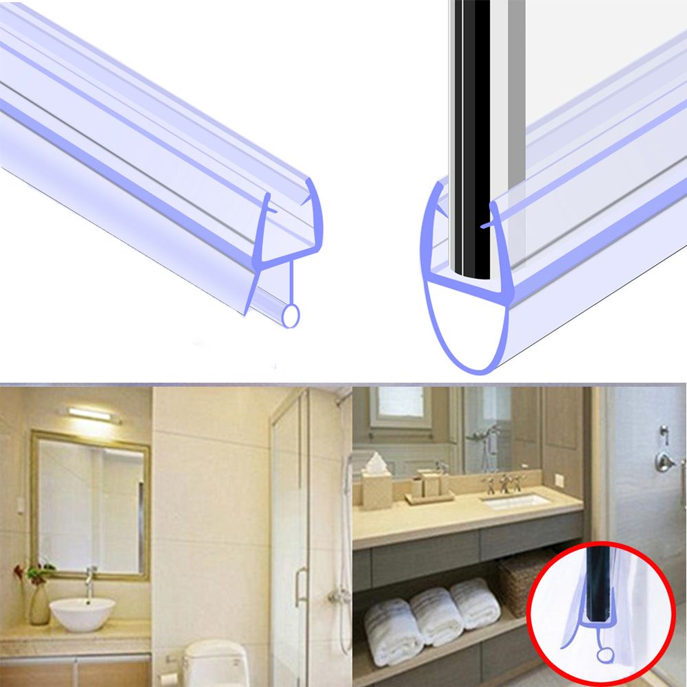 50cm + 50cm 6-12mm F U h kształt drzwi szklane taśmy uszczelniające z gumy silikonowej do ekranu łazienkowego szyba okienna drzwi listwy