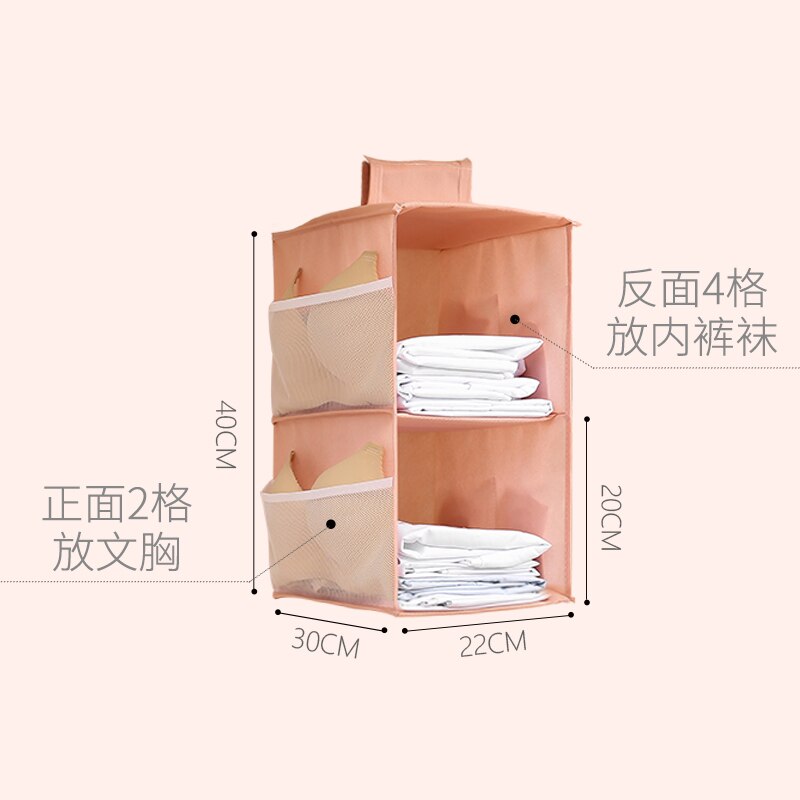 2/3/4 lag tøj hængende skuffeboks undertøj sortering opbevaringsposer væg garderobe skab arrangør skohylder organisatoriske: -en / 2- lags