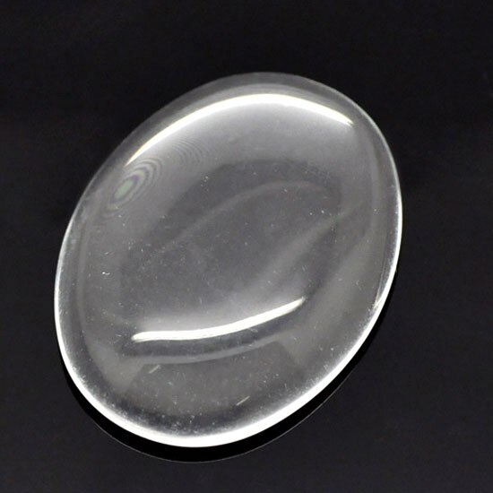 5 Stuks Rushed Decoratief Glas Ballen Clear Ovale Cabochon Glass Dome Tegel Seal 40X30Mm Voor Foto Craft sieraden Maken