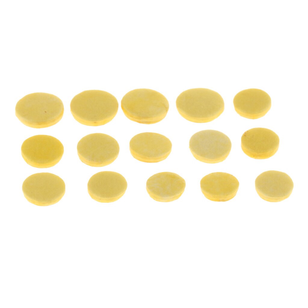 1 Set Yellow Piccolo Pads Mats DIY Woodwind Instrument Parts