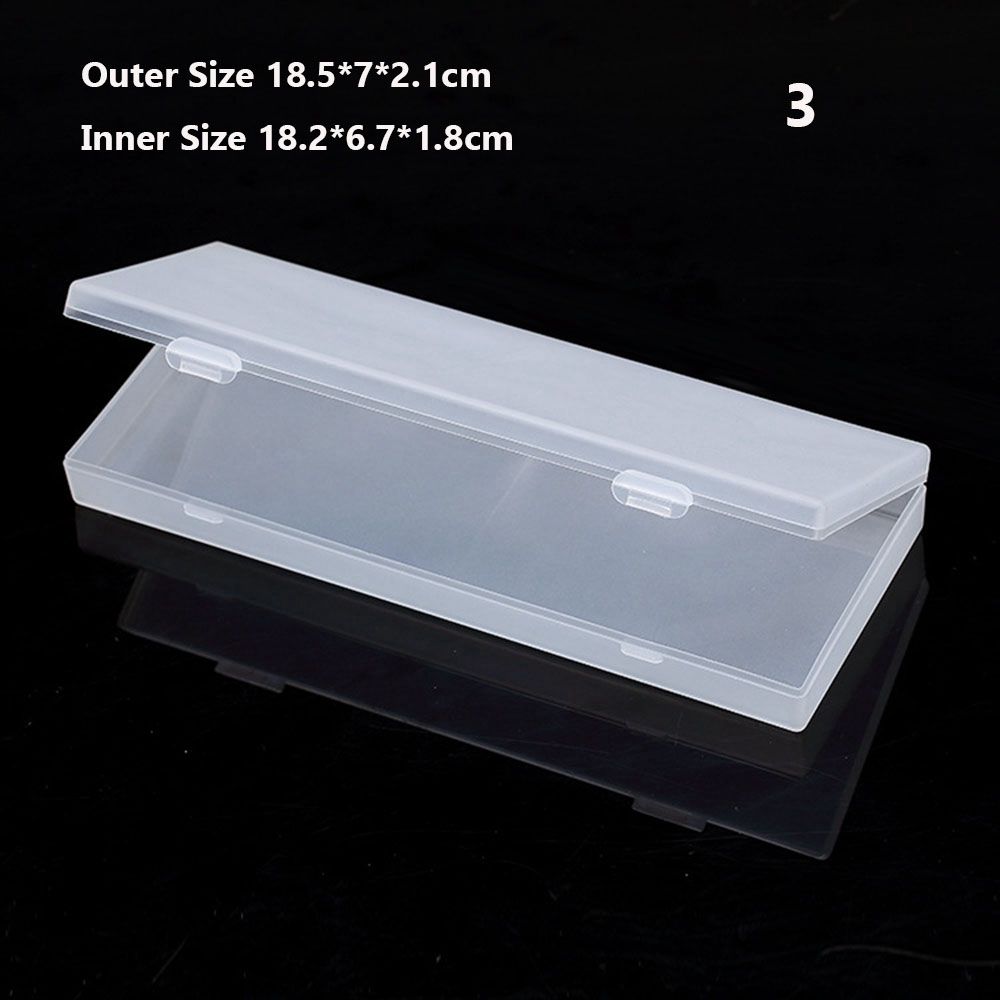 Caja pequeña de plástico transparente con tapa, contenedor de colección, caja de almacenamiento, , 1 ud.