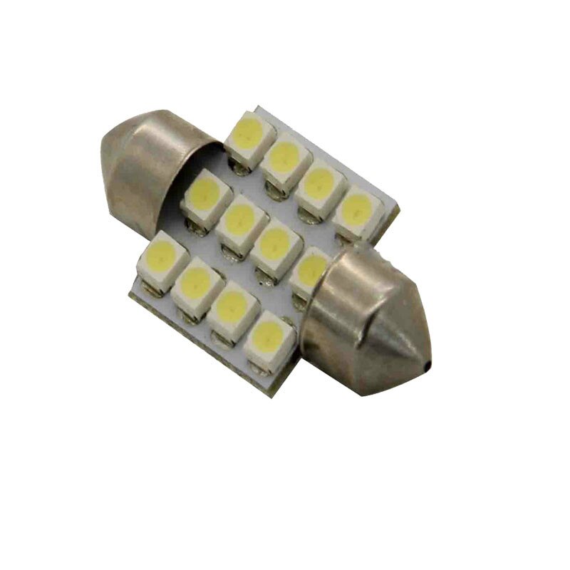 Auto Licht 2Pcs Aqua Blue Festoen-31Mm 12-SMD DE3175 DE3022 Led Lampen Voor Auto Licht Wit/amber