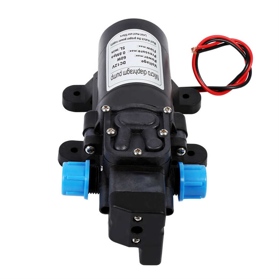 Electric Diaphragm Water Pump DC 12V 60W Automatic Switch 115Psi High Pressure Car Washing Spray Water Diaphragm Pump