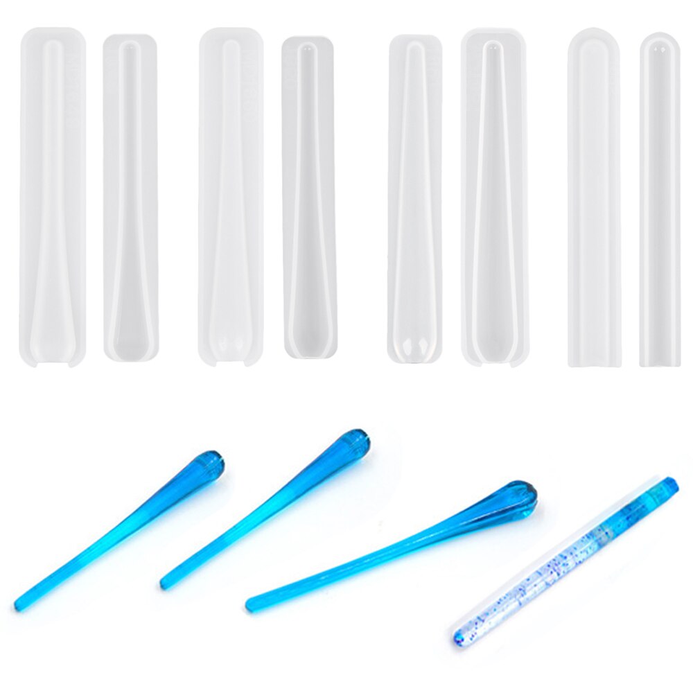 Bolígrafo de silicona hecho a mano, molde de fundición de resina epoxi transparente UV, soporte para bolígrafo, suministros para manualidades de arte DIY