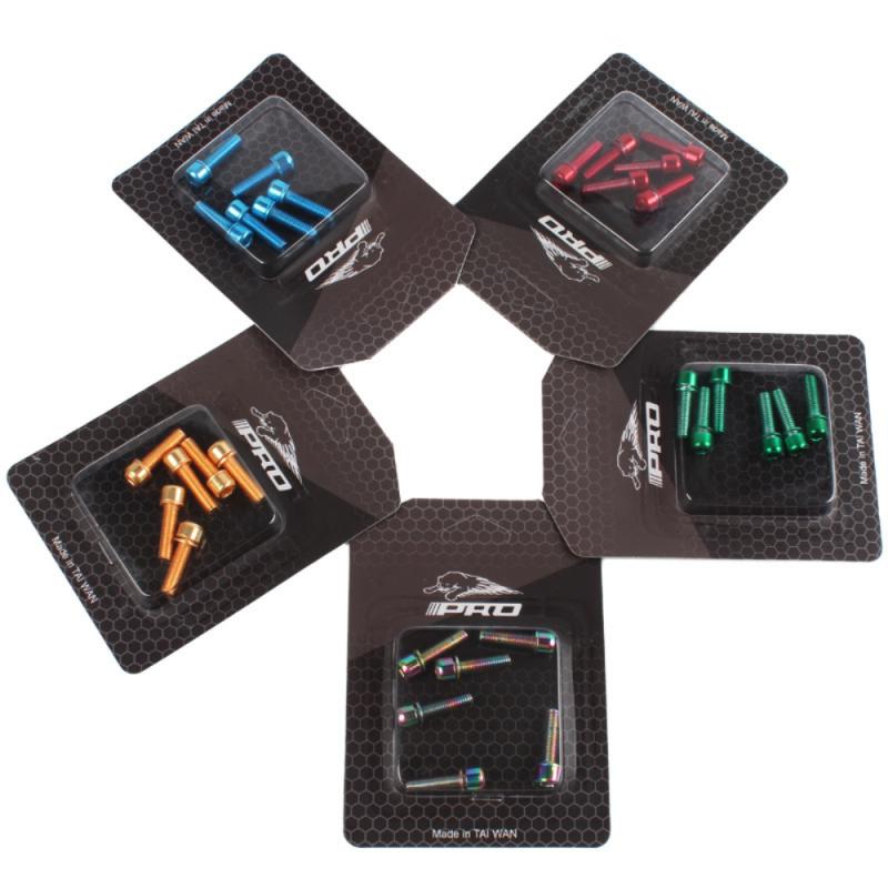 6pcs/set MTB Bicycle Handlebar Screws Cycling Titanium-plated Colorful Stainless Steel Stem Riser Screw Bolts Bike Accessories