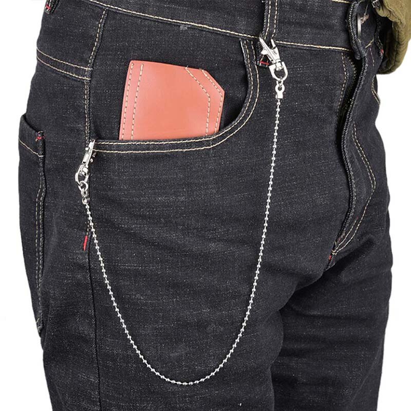 47cm punk mænd tegnebog bæltekæde kugle metal bukser kæde til jeans buksedyr til mænd kvinder