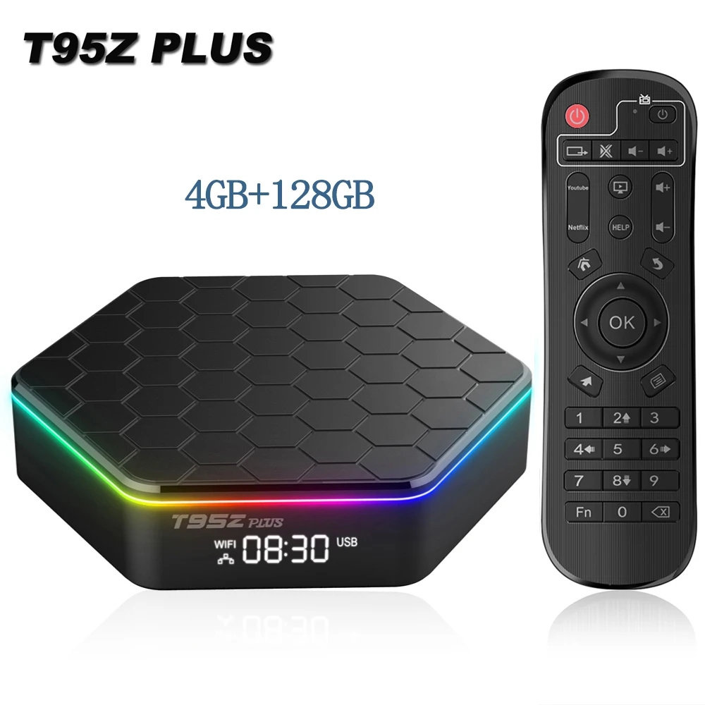 Android 12 T95Z Plus Smart Tv Box 6K DECODING 2.4G/5G BT5.0 WIFI6 3D Voice16G 32G 64G128G HDR10 4K60FPS Set-Top Box Media Player: Silver / AU Plug