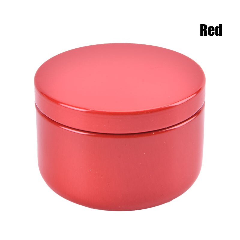 1Pc Kaars Tin Reizen Blikken Ronde Metalen Blikken Kaars Containers Kaars Potten: red