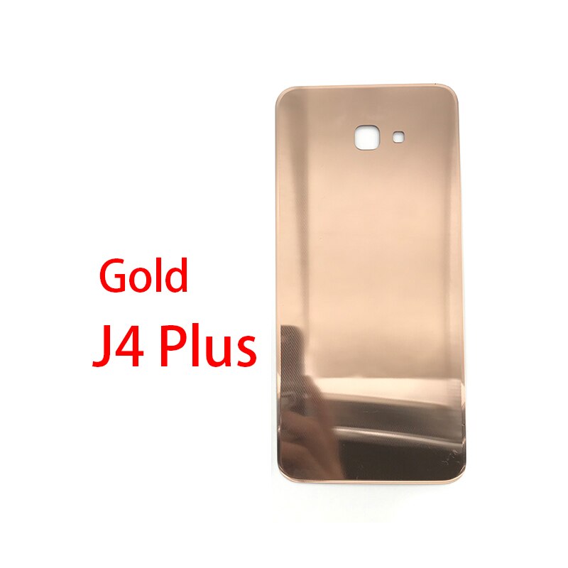 Achterkant van glas voor de samsung galaxy  j4 j6 plus  j415 j610 j610f batterijklepbehuizing batterij achterkant: J4 plus goud