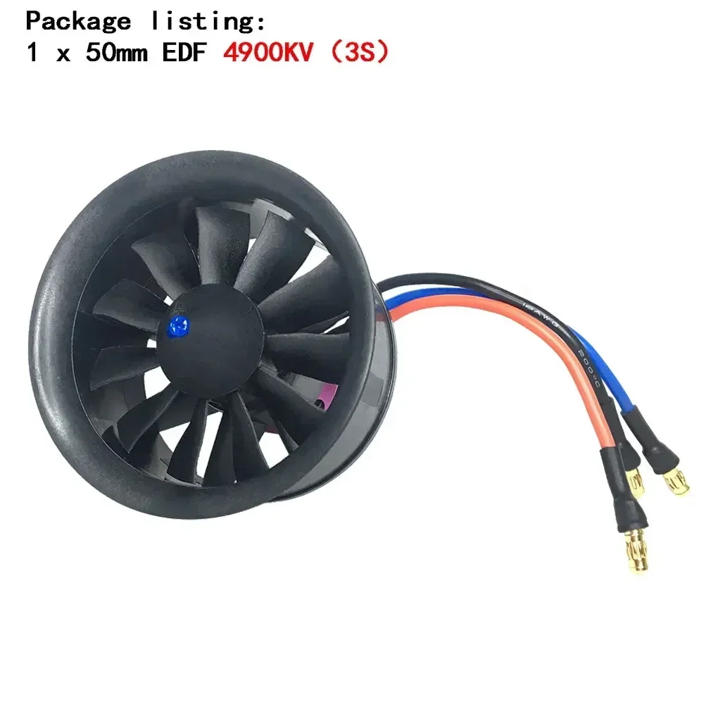 Ventilateur canalisé pour avion à jet radiocommandé, pièces de rechange, 50mm, 64mm, 70mm, 90mm, 11/12, ESC 50A: WHITE