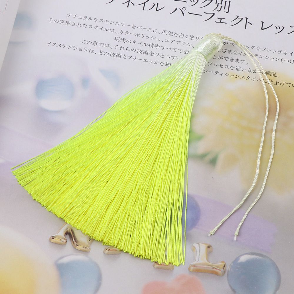 Boucles d'oreilles en Polyester à franges 13cm | 2 pièces, frange pour téléphone portable, bijoux à bricoler, chaîne porte-clés auto-même, boucle d'oreille, pendentif: 5