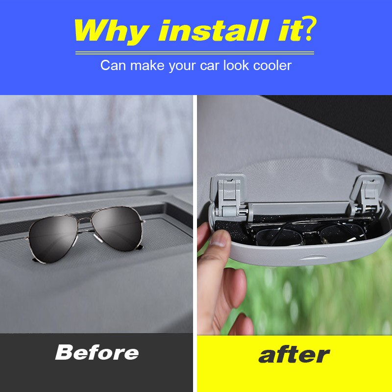 Vtear Voor Skoda Karoq Auto Zonnebril Houder Doos Auto Bril Case Cover Protector Styling Interieur Onderdelen Accessoires