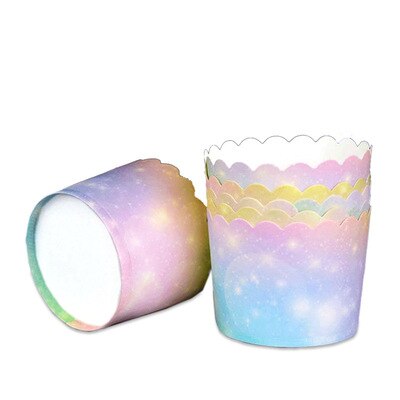 50pcs Rainbow Unicorn Muffin Cupcake Paper Cup For Wedding Unicorn Party Caissettes Cupcake Liner Baking Cup Cake Wrapper Case: Burgundy