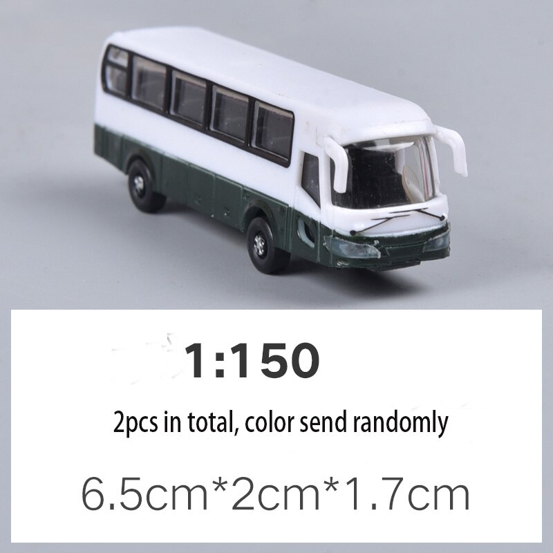 Nuovo 2 pc/10 pcs/50 pcs 1: 75 1:100 1:150 1:200 Modello in scala auto Camion Bus Building Treno modello di Layout treno ferroviario di modellazione: 2pcs bus 150 scale