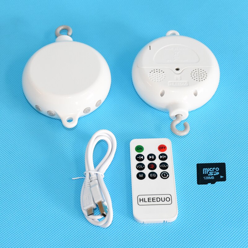 Rotary Baby Crib Mobile Bed Bell Toy Holder Arm Bracket Hanging Music Box White For Boys Girl Newborn 0-12 Months Rattles Toys