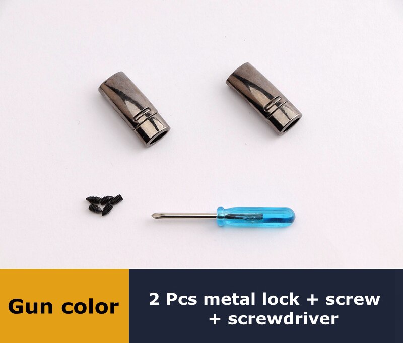 Lacci magnetici chiusura in metallo fibbia adatta a tutti i tipi di scarpe lacci pigri fibbia bambino adulto casuale unisex senza lacci: pistola colore