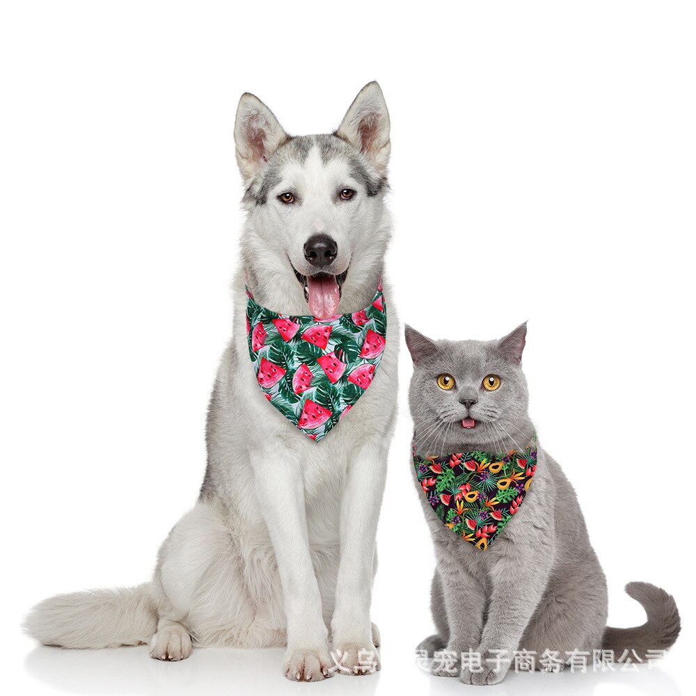 Hond Bandana Fruit Stijl Kleine Hond Kat Puppy Bandana Sjaal Polyester Honden Bandana Slabbetjes Zomer Honden Huisdieren Accessoires