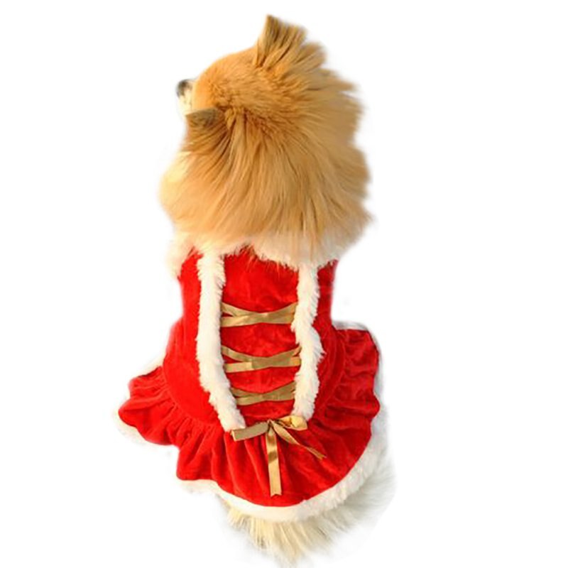 Jule hund kjole vinter kæledyr hund tøj xmas hund kostume yorkie chihuahua katte tøj kæledyr tøj kjoler