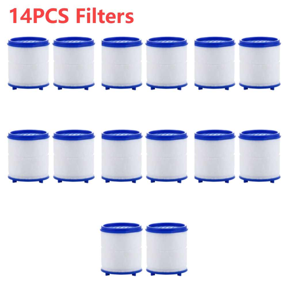 2-40Pc Kraan Waterfilter Element Verwijderen Chloor Zware Metalen Gefilterd Douches Hoofd Filtratie Zuiveraar Verzachten Hard Water: green