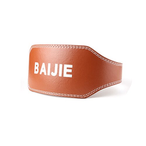 Gym fitness läder styrkelyft bälte crossfit pvc bodybuilding midjeskydd knäböj lyft styrkelyft styrkelyft bälte: Brun / S