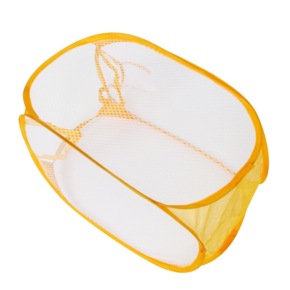 Opvouwbare wasmand, opvouwbare wasmand, opbergmand voor kleding, witte wasmand van gaas, wasmand, tas