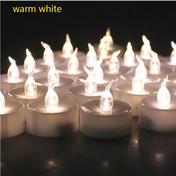 Velas led decorativas, 12 Uds., Ultra brillantes, pequeñas, para especial feliz cumpleaños, Mini luz LED con forma de vela pequeña parpadeantes: Warm white flicker