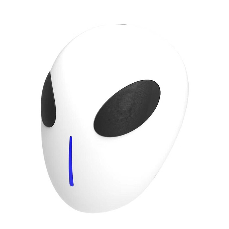 Laiyiqi Alien ET UFO pequeña cabeza inalámbrica Bluetooth altavoz calavera portátil correa de cordón BT de Navidad altavoz bocinas mp3: White