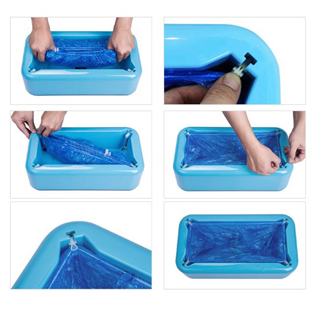 Automatic Shoe Cover Dispenser Overshoes Machine for Home Office Hotel Blue