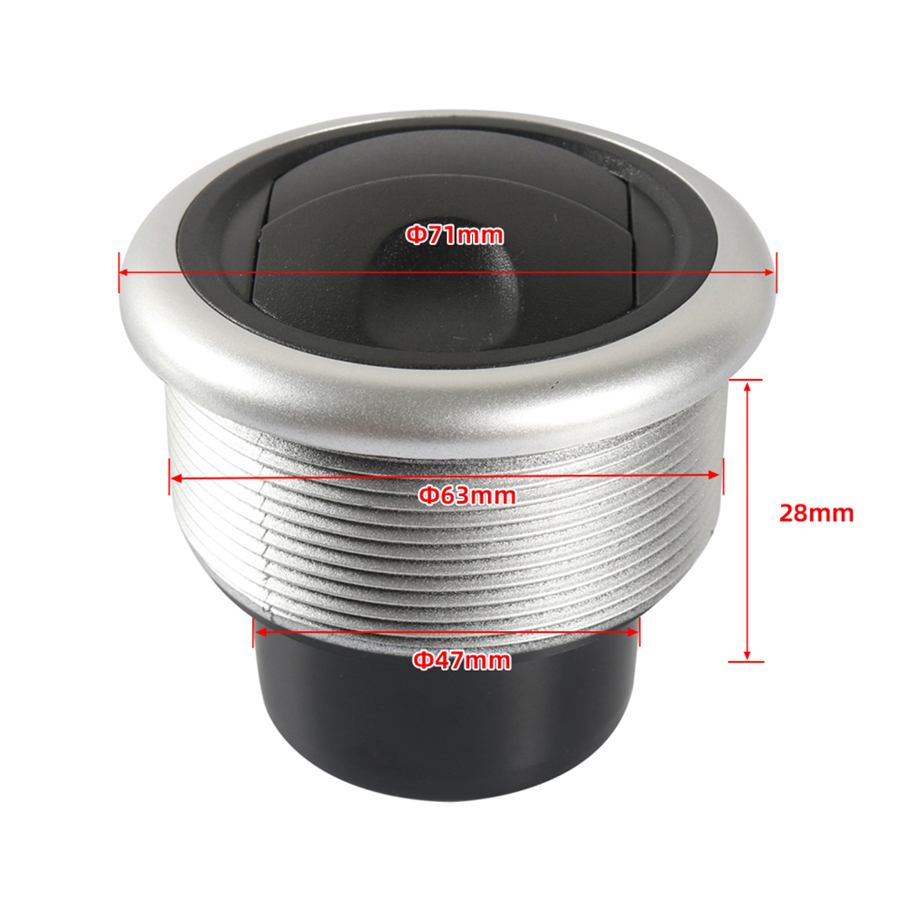 60Mm 63Mm 75Mm Warme Kachel Standkachel Rv Bus A/C Luchtopening Rond Airconditioning Uitlaat Voor Webasto Truck Auto-Onderdelen: Goud
