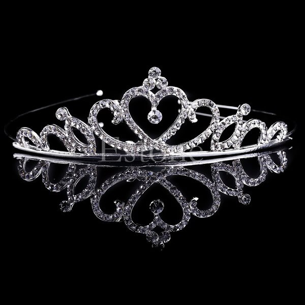 Vintage Bruiloft Bruids Kristal Strass Hoofdband Kroon Haar Accessoires Tiara U90E: 6