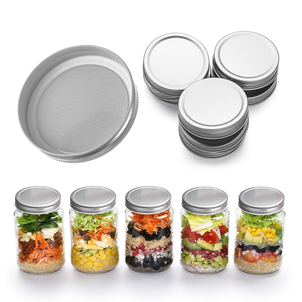 10Pcs/Pack Canning Lids Leak-Proof Wide Mouth Mason Jar Lids Tinplate Jar Caps Food Storage Home Accessories