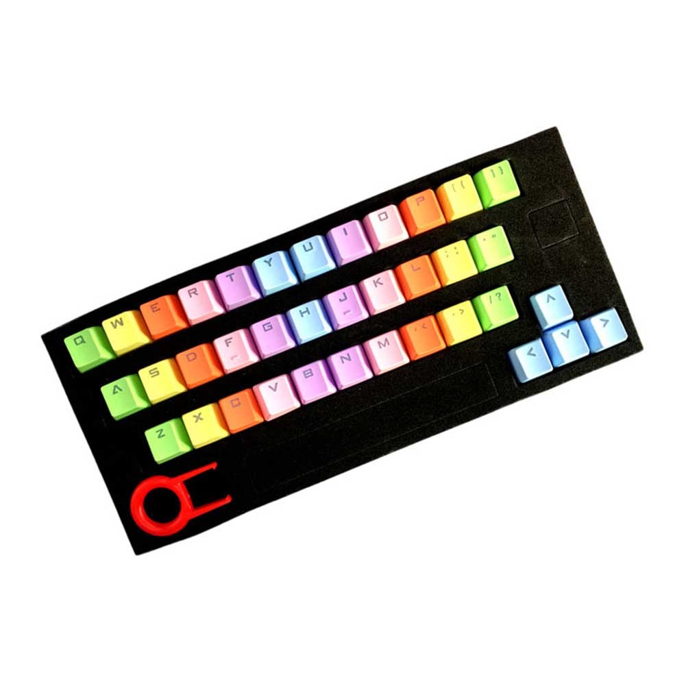 Colorful Keycaps Gaming Replacement Backlight keycaps PBT 37 key Double shot for wired USB Mechanical Keyboard