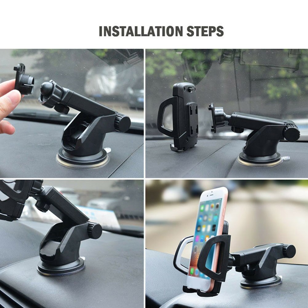 Mount telefonholder forrude stander til mobiltelefon gps abs 360 grader