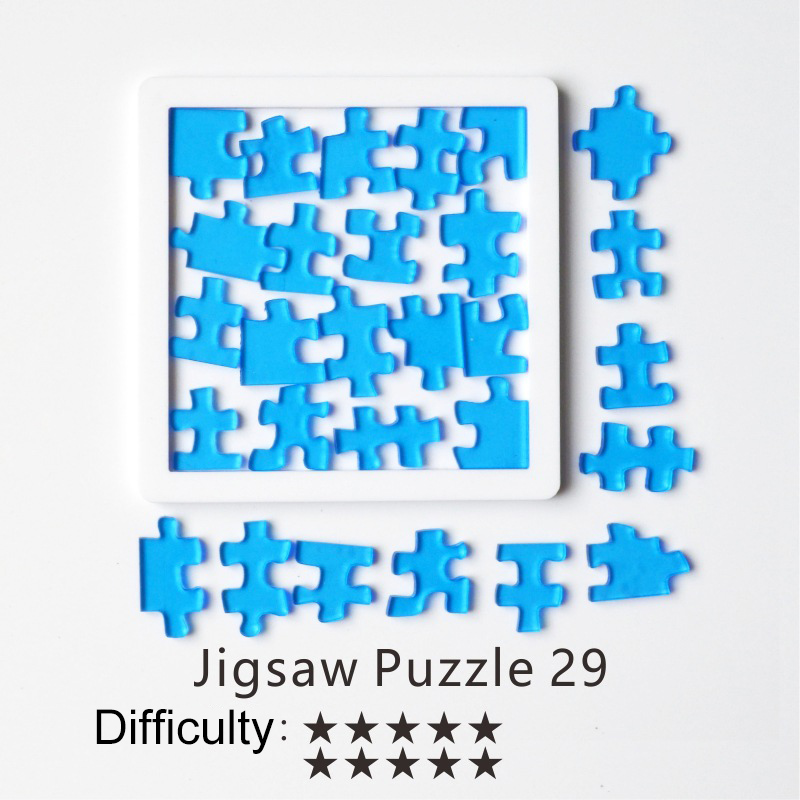 Rompecabezas difíciles, desafío imposible, rompecabezas para quemar el cerebro, diversión para niños y adultos, juego de rompecabezas con forma geométrica, juguete: Azul