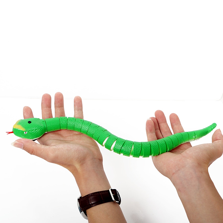 16 "langt genopladeligt rc slangelegetøj med interessant ægradiostyring realistisk vittighed skræmmende tricklegetøj 4 farver til børn leg