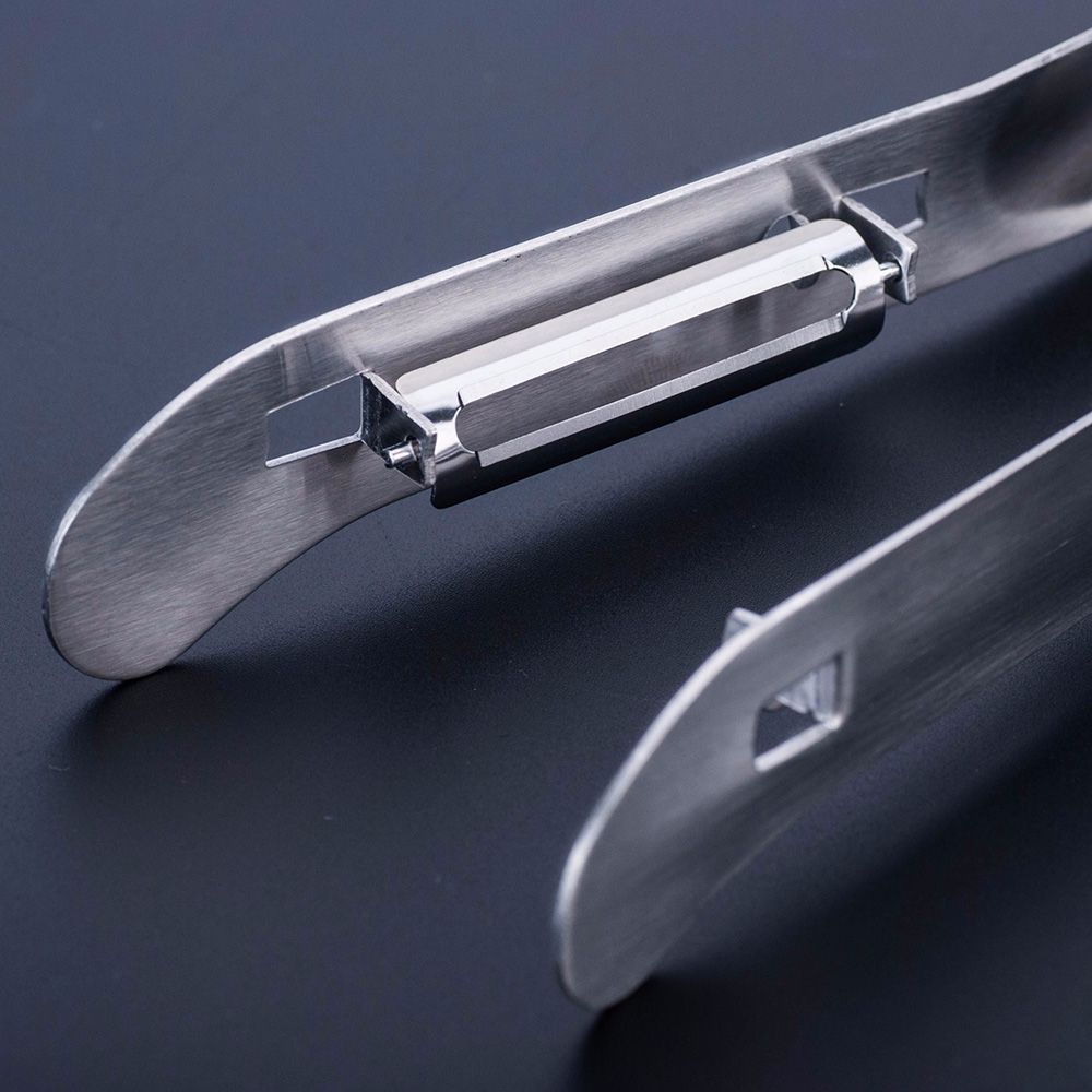 Rvs Asperges Peeling Mes Dubbelzijdige Schilmesje Yam Peeling Mes Komkommer Wortel Dunschiller Keuken Accessoires
