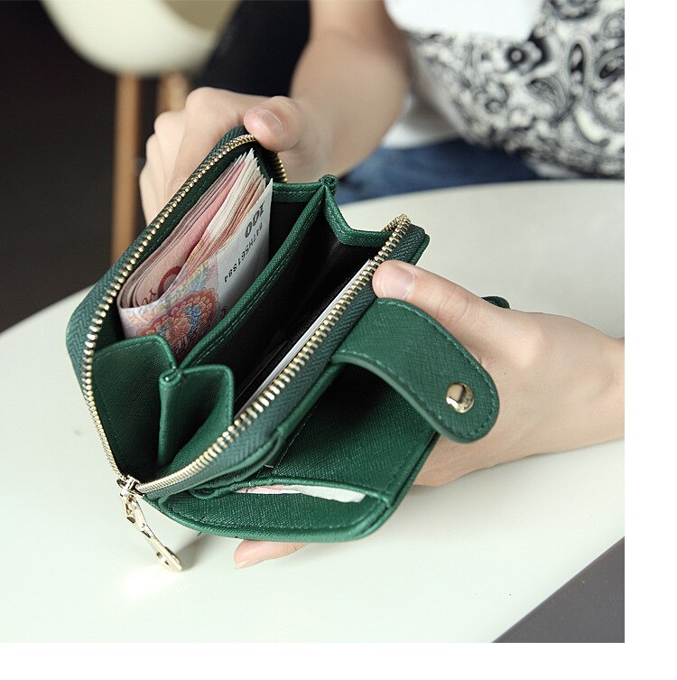 Portemonnee dames korte rits stack multifunctionele portemonnee