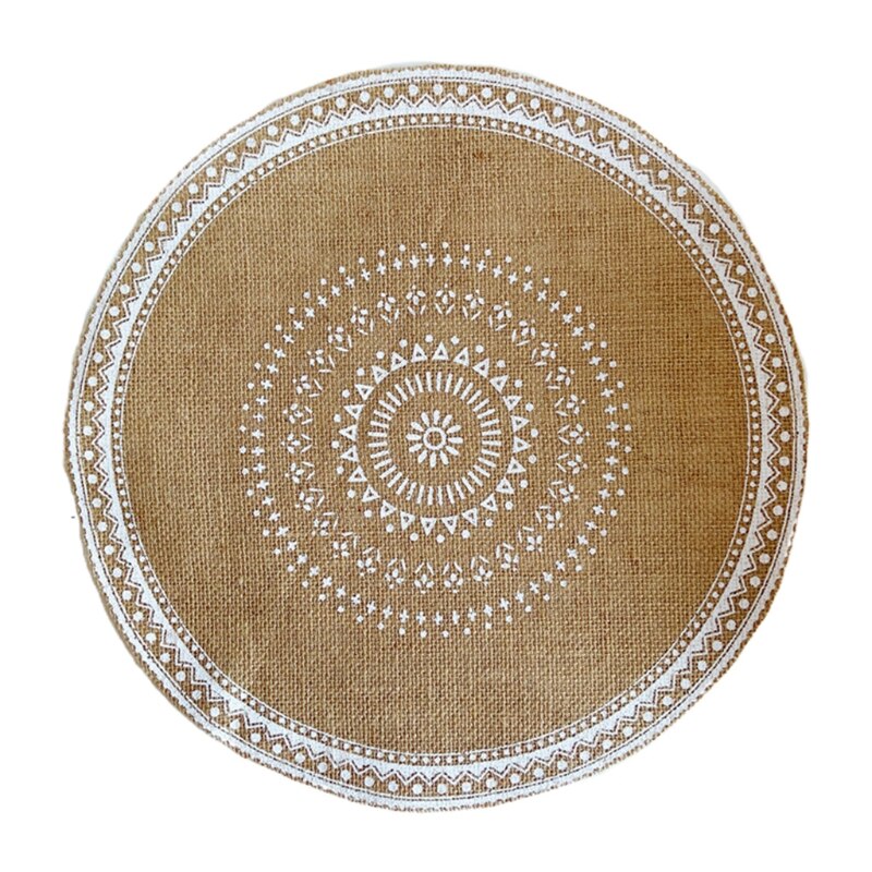 Napperon rond tissé en macramé, napperon rond, bohème, glands, tapis de Table, tasse, assiette, dessous de verre, directe