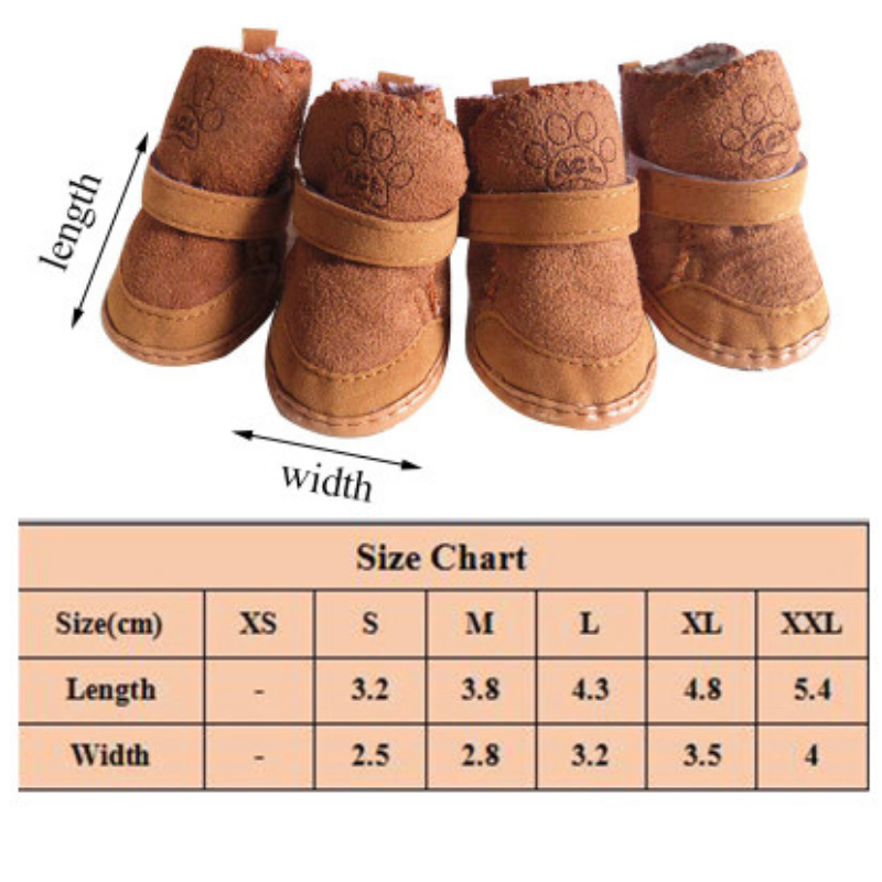 Chaussures pour animaux de compagnie, 4 pièces, épaisses et chaudes, bottes en Carton de neige et de pluie, baskets pour chiots, accessoires pour chiens
